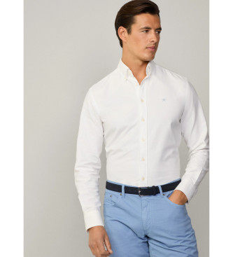 Hackett London Camisa Oxford Fit Slim blanco
