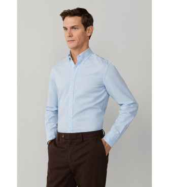 Hackett London Camisa Oxford ajustada por medida azul claro