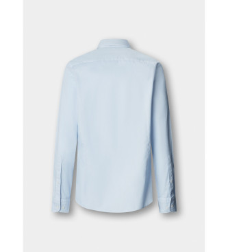 Hackett London Camisa Oxford ajustada por medida azul claro