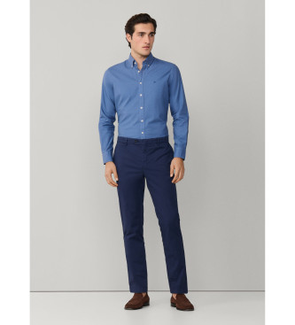 Hackett London Camisa de corte Oxford azul