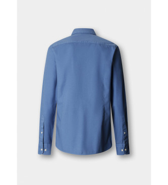 Hackett London Camisa de corte Oxford azul