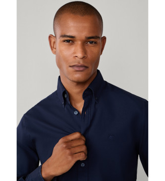 Hackett London Tailored fit oxford shirt navy