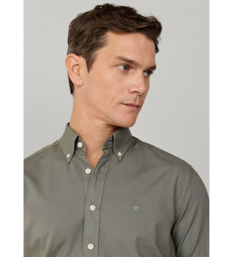 Hackett London Tailored fit oxfordskjorte gr�n