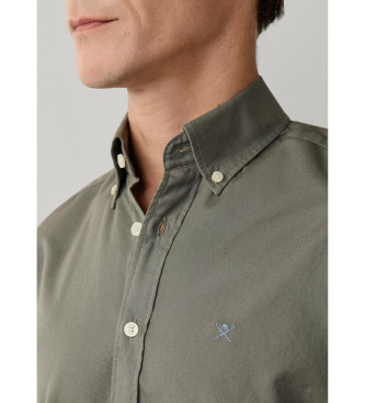 Hackett London Tailored fit oxfordskjorte gr�n