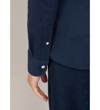 Hackett London Navy Pique Shirt