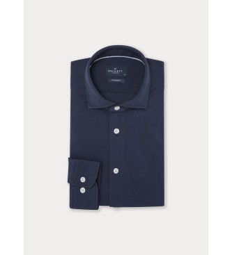 Hackett London Navy Pique Shirt