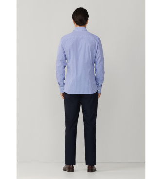 Hackett London Chemise en popeline de ville � carreaux bleus, coupe vichy classique