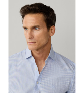 Hackett London Poplin overhemd city fit classic blauw