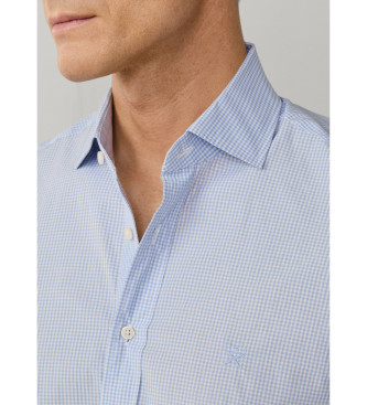 Hackett London Poplin overhemd city fit classic blauw
