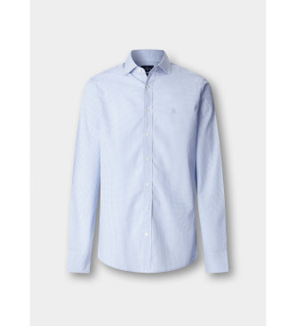 Hackett London Poplin overhemd city fit classic blauw