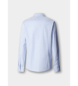 Hackett London Poplin overhemd city fit classic blauw