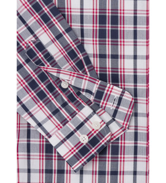 Hackett London Poplin ternet skjorte rd