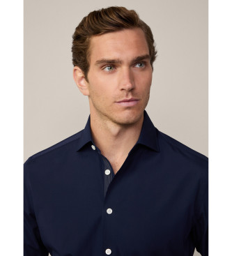 Hackett London Chemise en popeline marine