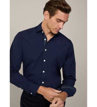 Hackett London Navy Poplin Shirt