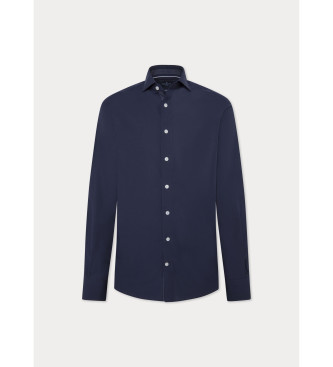 Hackett London Chemise en popeline marine