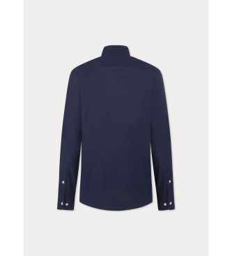 Hackett London Navy Poplin Shirt