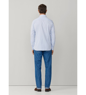 Hackett London Camisa bengala �s riscas com corte urbano e por medida azul c�u