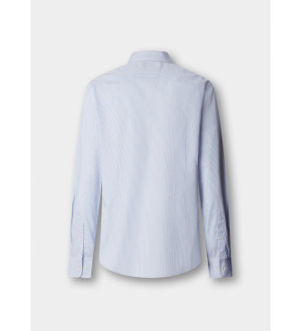 Hackett London Camisa bengala �s riscas com corte urbano e por medida azul c�u