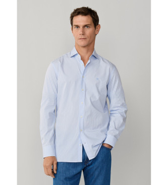 Hackett London bengala randig skjorta city fit tailored bl�