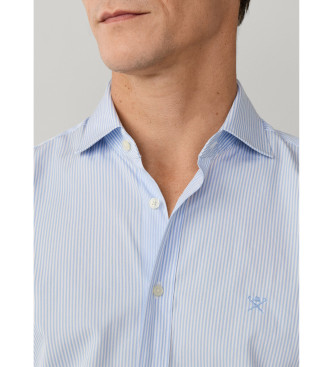 Hackett London bengala randig skjorta city fit tailored bl�