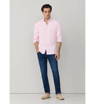 Hackett London bengala striped shirt city fit tailored pink