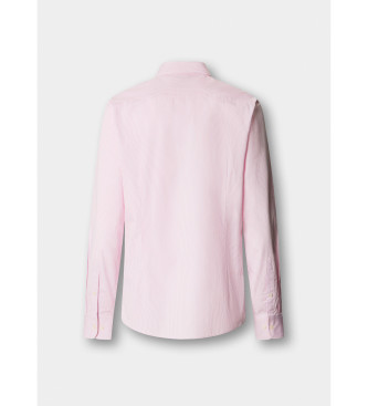 Hackett London bengala striped shirt city fit tailored pink