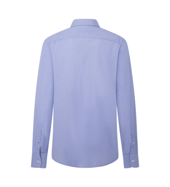 Hackett London Chemise raye de coupe classique, bleue