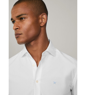 Hackett London Shirt Textuur wit