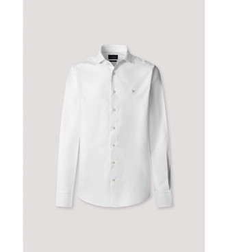 Hackett London Shirt Textuur wit