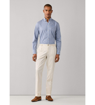 Hackett London Camisa Three Color Gingham azul
