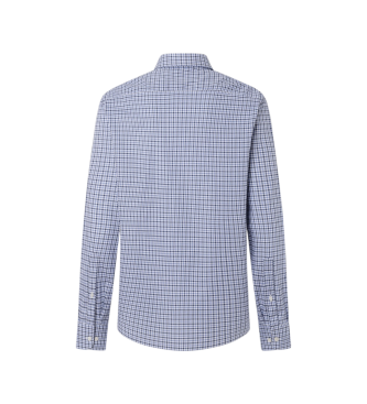 Hackett London Camisa Three Color Gingham azul
