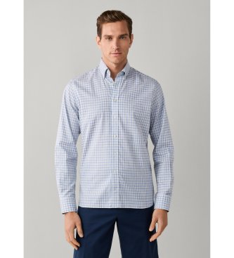 Hackett London Zielona koszula w trójkolorową kratkę