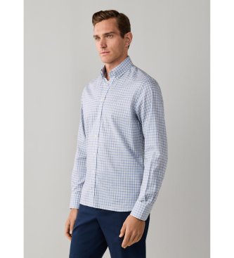 Hackett London Zielona koszula w trójkolorową kratkę