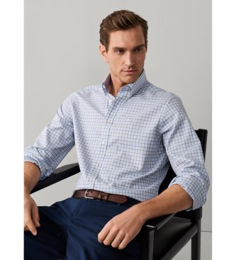 Hackett London Zielona koszula w trójkolorową kratkę