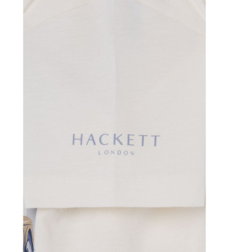 Hackett London T-shirt bianco sporco dell'auto 83