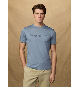 Hackett London T-shirt met logo Fit Classic blauw