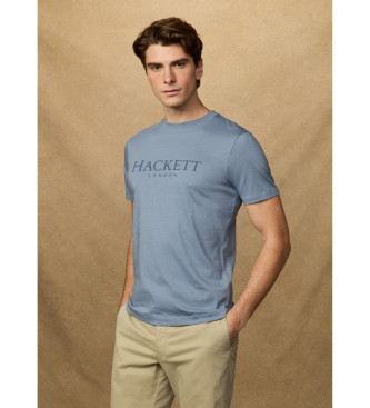 Hackett London T-shirt met logo Fit Classic blauw