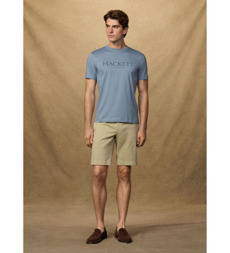 Hackett London T-shirt met logo Fit Classic blauw