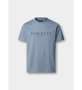 Hackett London T-shirt met logo Fit Classic blauw