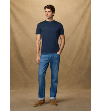 Hackett London T-shirt met logo Fit Classic navy