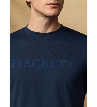 Hackett London T-shirt met logo Fit Classic navy