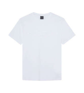 Hackett London Grawerowany T-shirt biały