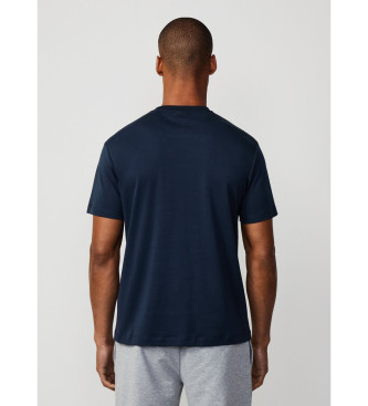 Hackett London Marinefarbenes T-Shirt mit Gravur