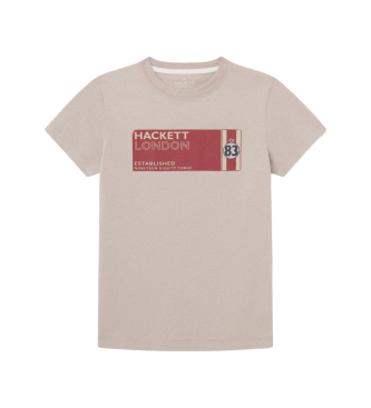 Hackett London Majica 83 Logo beige