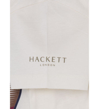 Hackett London T-shirt Helmut w kolorze złamanej bieli