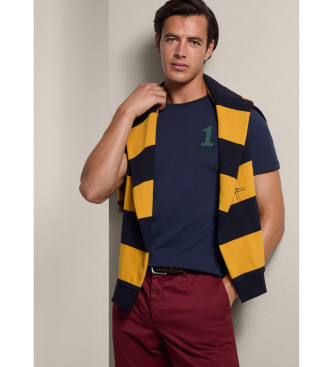 Hackett London T-shirt Heritage Number azul-marinho