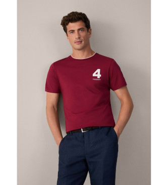 Hackett London Erfgoednummer T-shirt rood