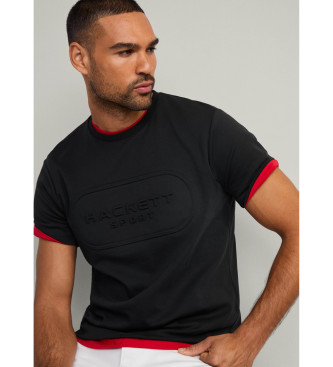 Hackett London HS Club T-shirt Emboss schwarz