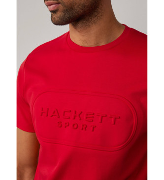 Hackett London Maglietta HS Club Emboss rossa