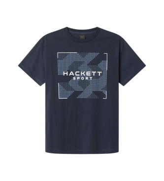 Hackett London Hs Digitalna majica Camo mornarsko modra